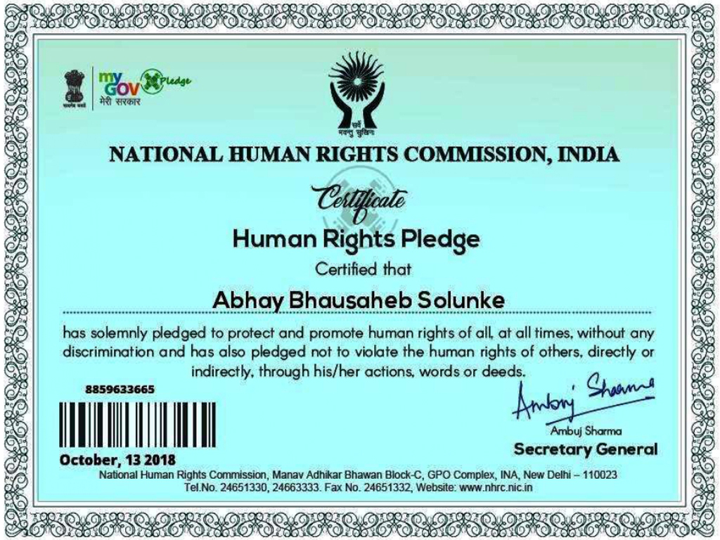 Human Right Pledge