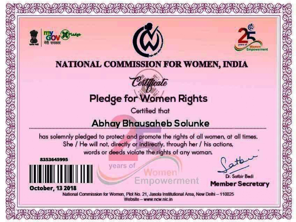 Pledge For Women Rights