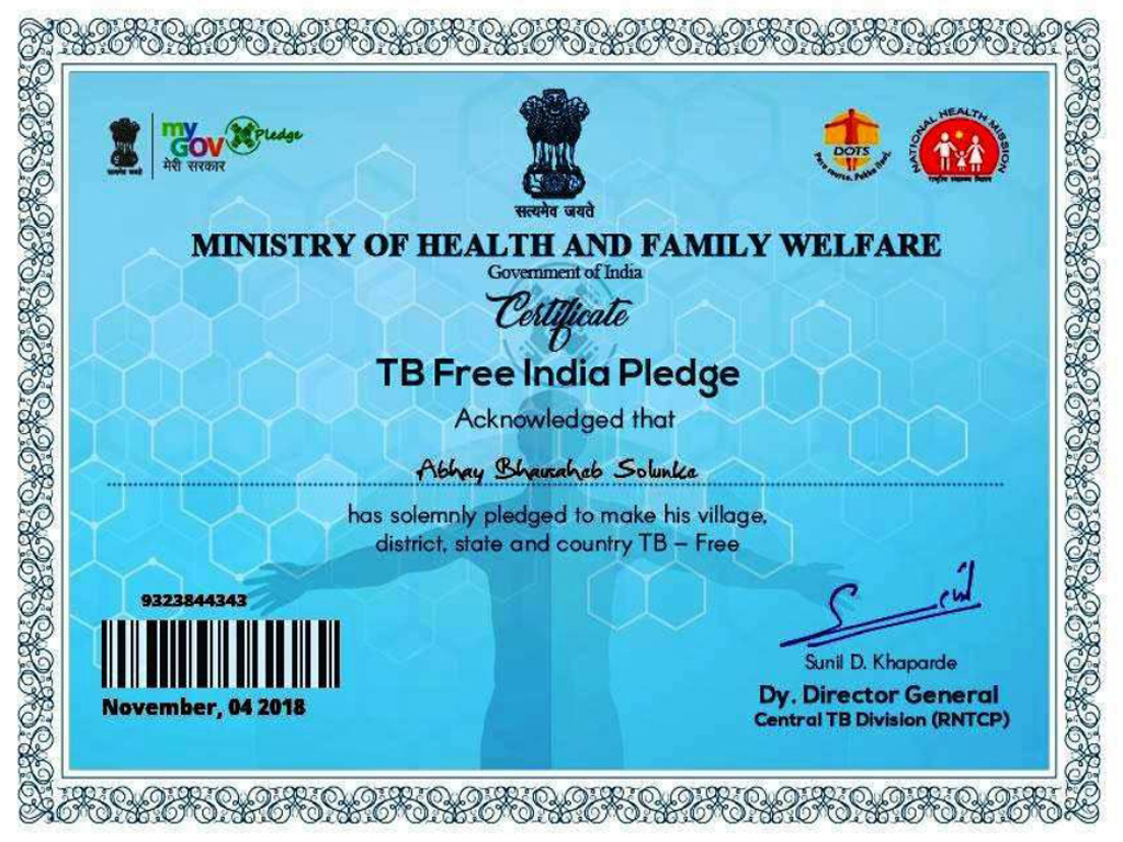 TB Free India Pledge