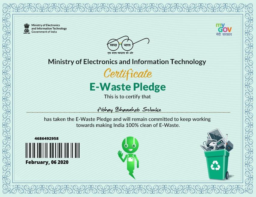 E-Waste Pledge